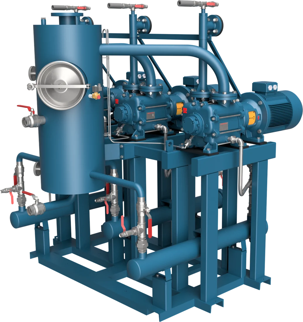 Skid-mounted vacuum system